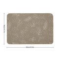 Beige Botanical Line Art  Multi-Purpose Bath Mat