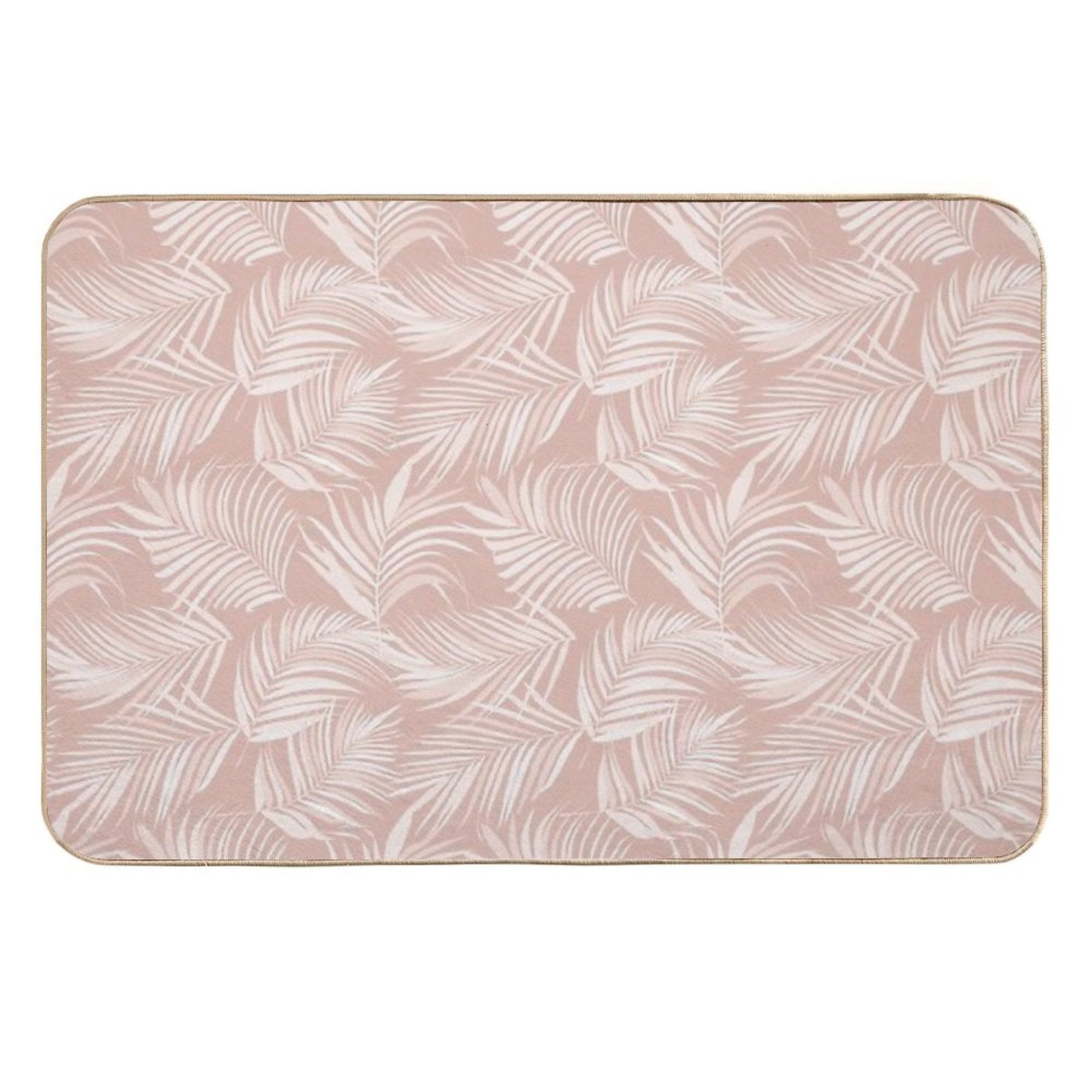 Palm Leaf Seamless Pattern  Easy Maintenance Bath Mat