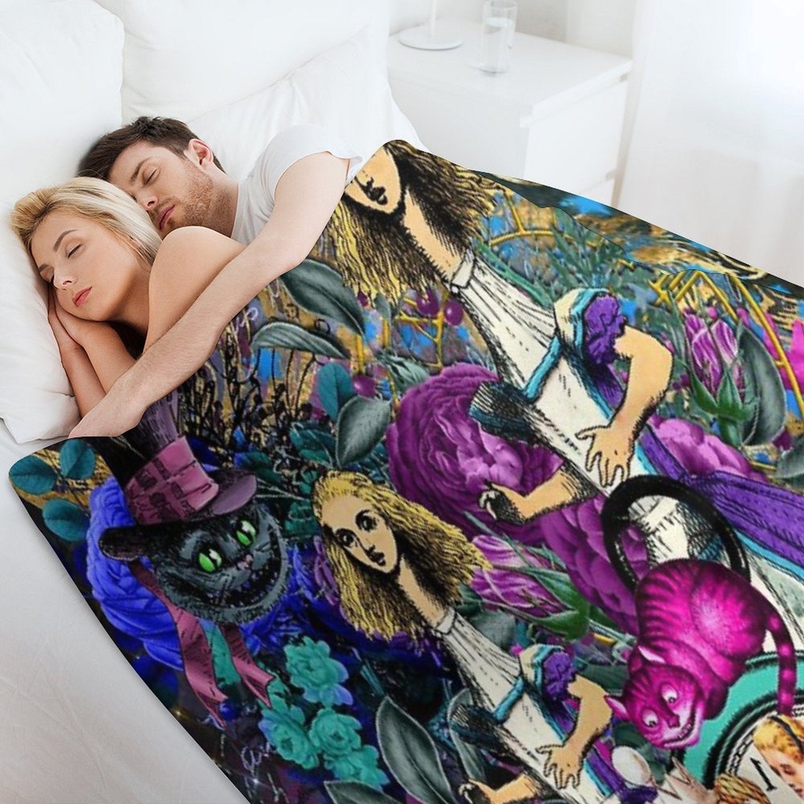 Alice Wonderland, Alice in Vintage Wonderland Eco-conscious Throw Blanket