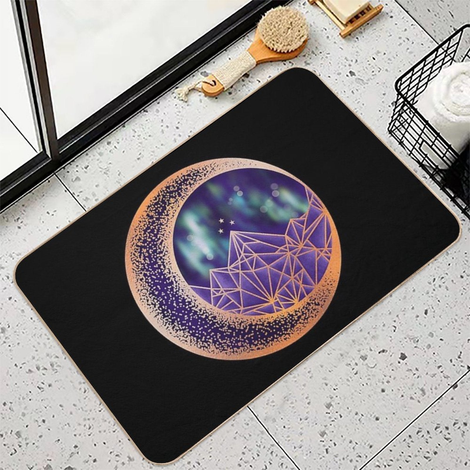 Gold Night Court Insignia  Non-Slip Bath Mat