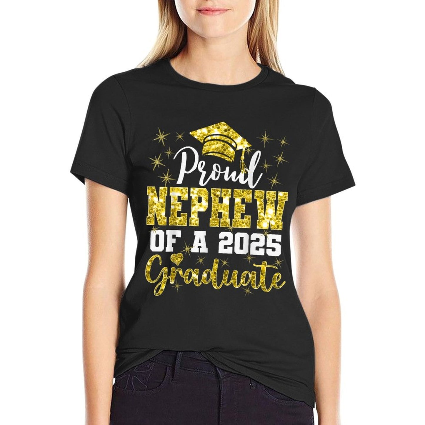 Super Proud Nephew of 2025 Graduate Senior Graduation Family  Stretchy T-Shirt