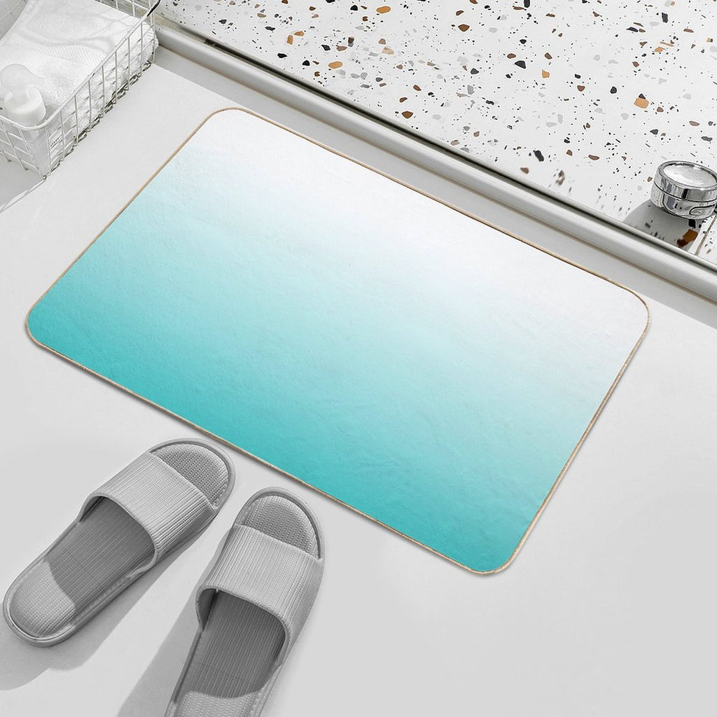 Turquoise Ombre  Slip-Resistant Bath Mat