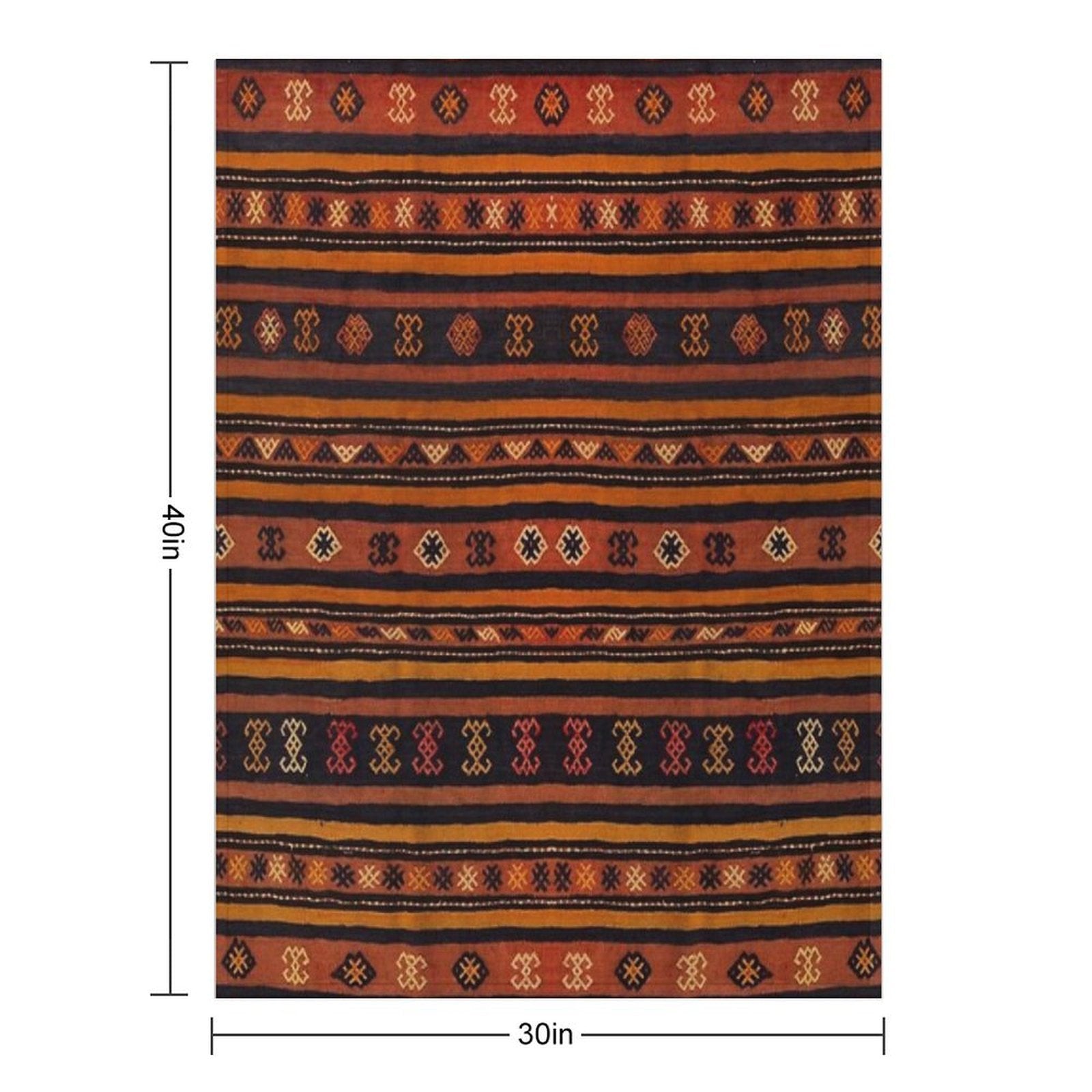 Moroccan Traditional Berber Artwork Design Compact Throw Blanket