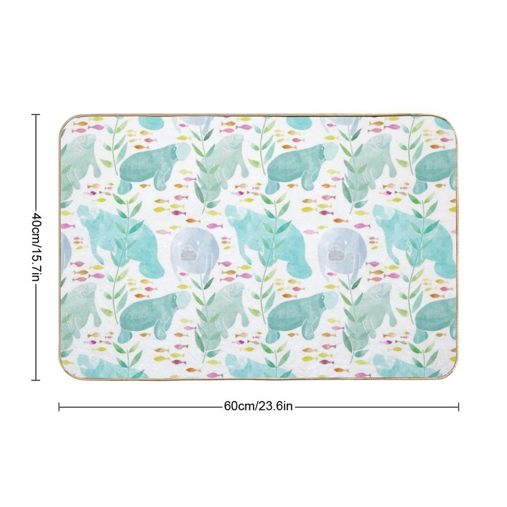 Lazy Manatees  Non-Slip Bath Mat