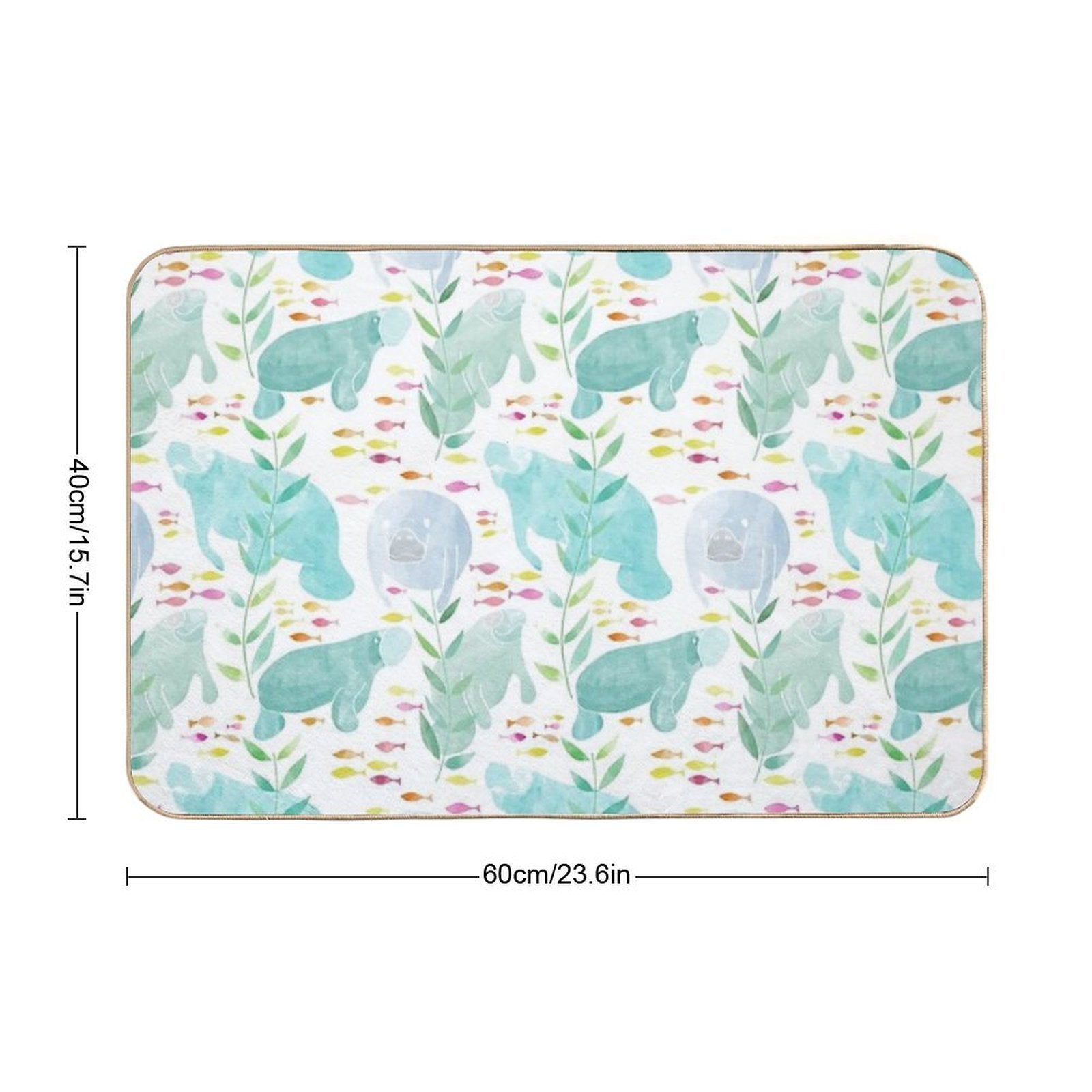 Lazy Manatees  Non-Slip Bath Mat
