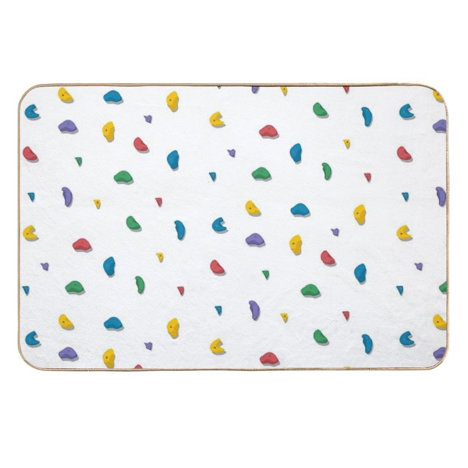 Rock Climbing Boulder Hold Pattern  Fade-Resistant Bath Mat