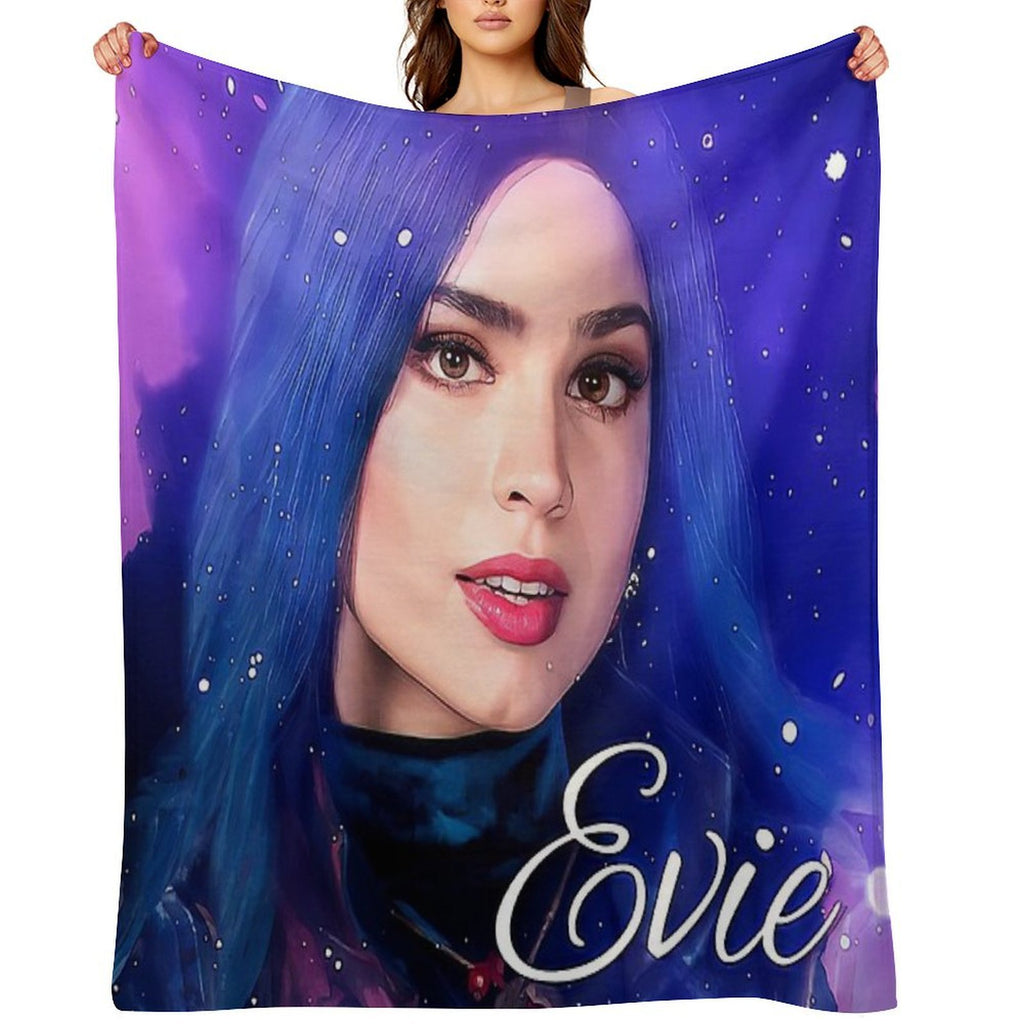 Evie Blue Princess - Descendants 3 Travel-friendly Throw Blanket