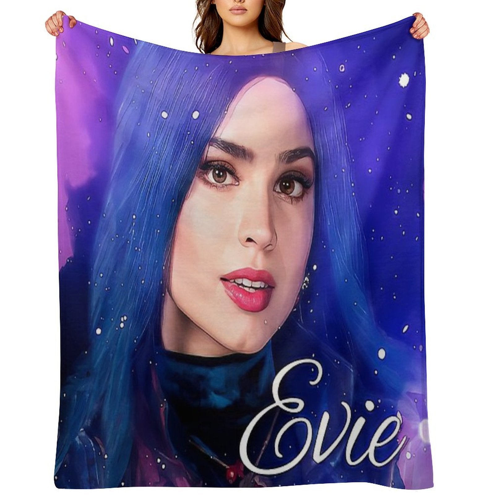 Evie Blue Princess - Descendants 3 Travel-friendly Throw Blanket