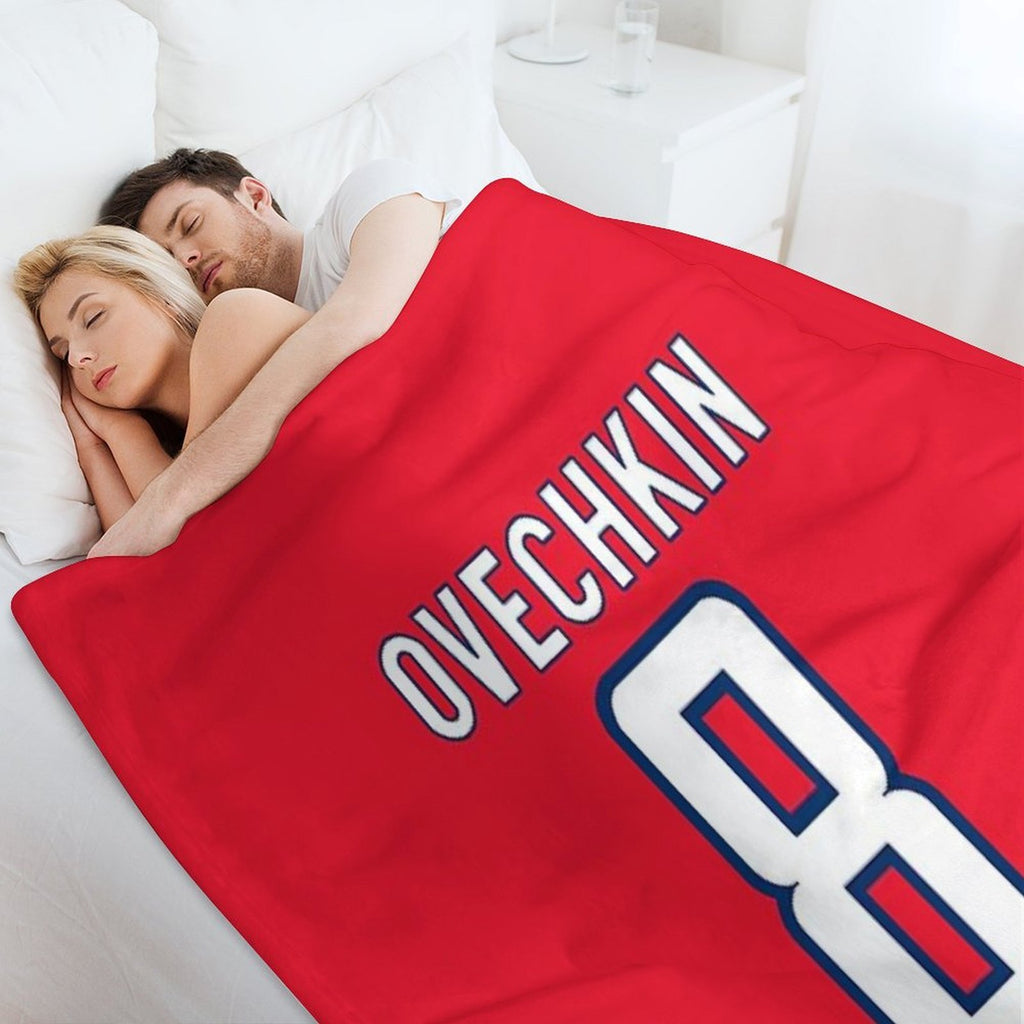 Alex Ovechkin 8 Sustainable Throw Blanket