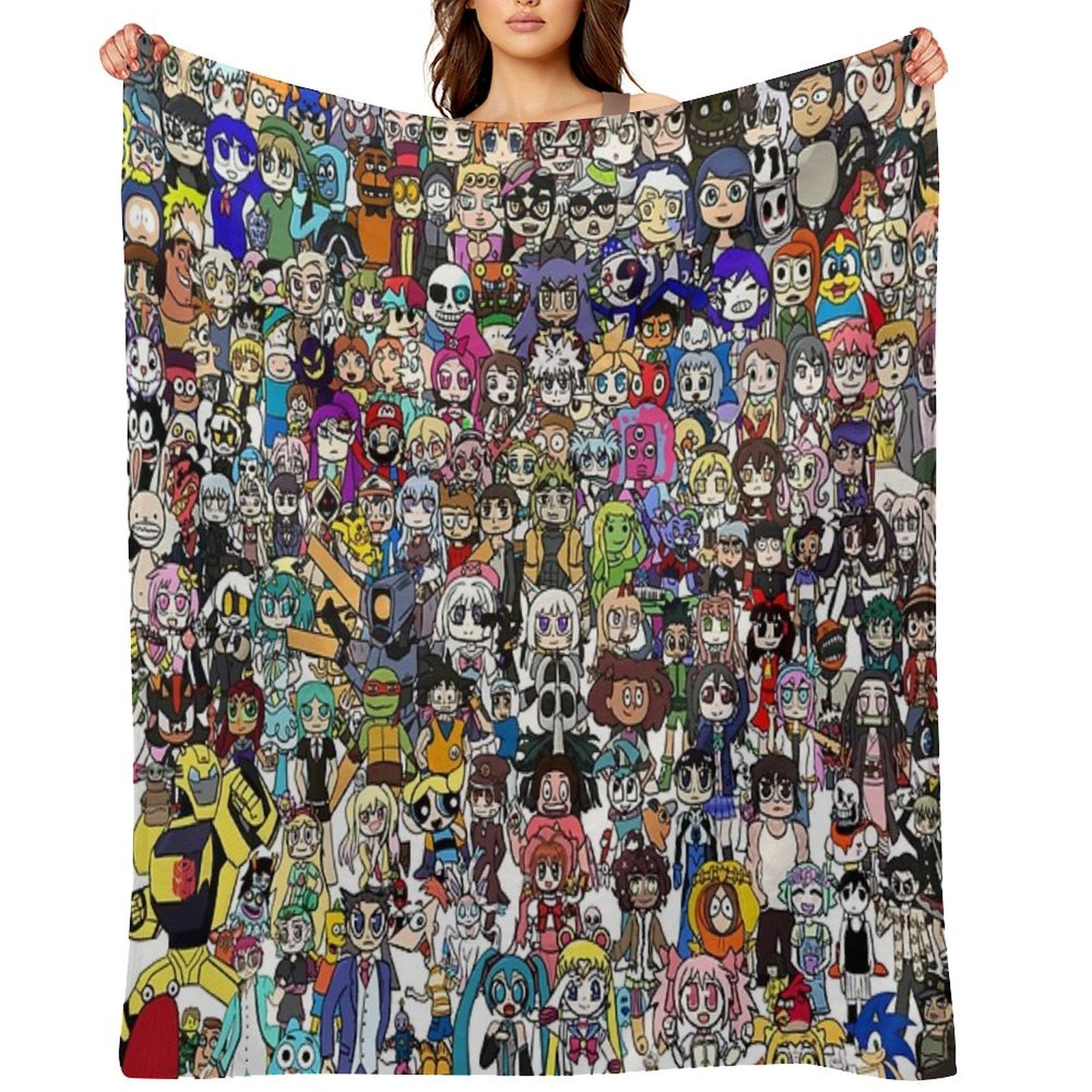 Fandoms Unite 241 Character Collage Lightweight Throw Blanket