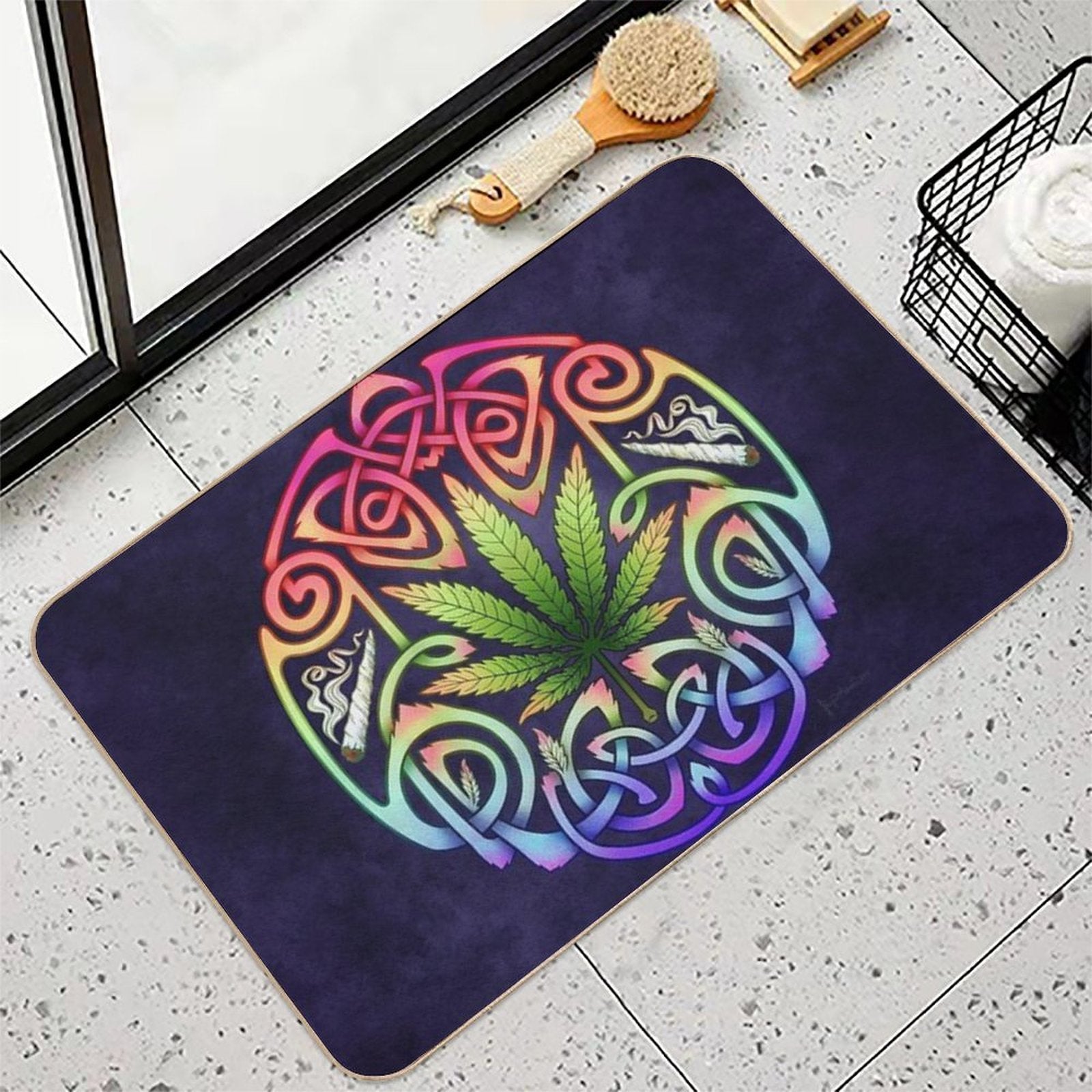 Celtic Cannabis Smokes Durable Bath Mat