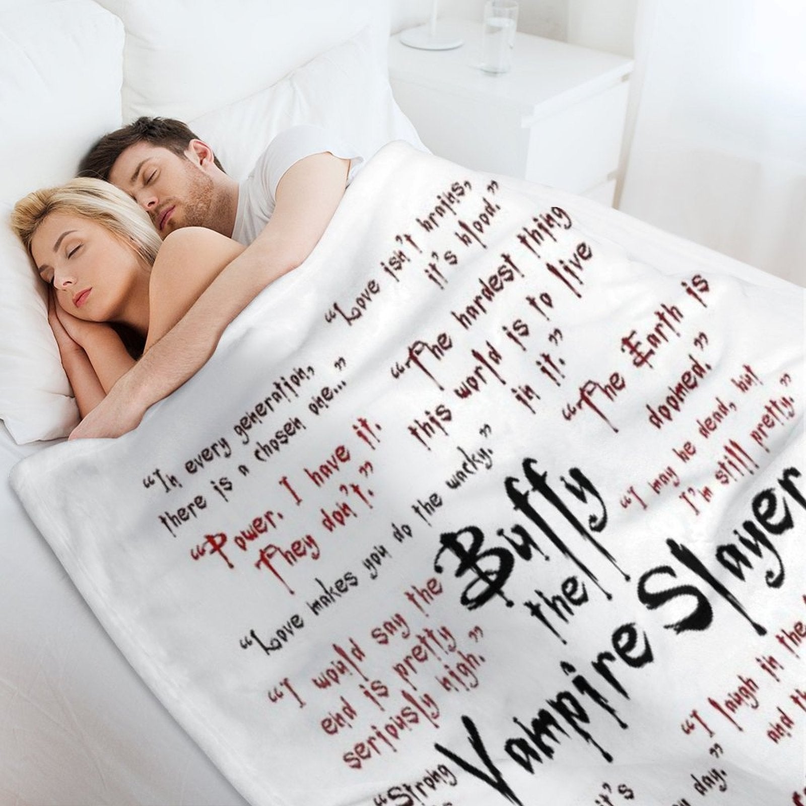 Buffy The Vampire Slayer Quotes Eco-conscious Throw Blanket