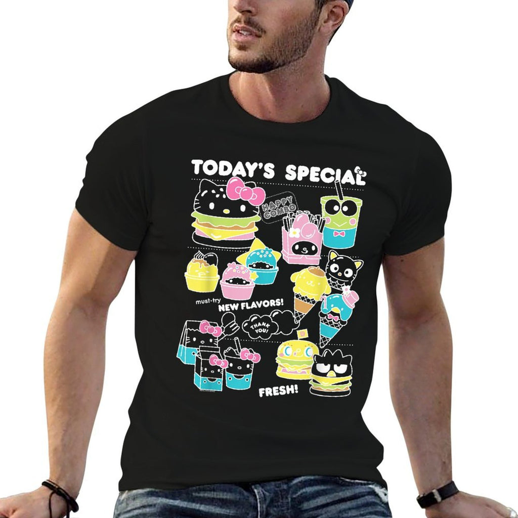 Hello Sanrio Kawaii Burger Shop Foodie Menu  Affordable Price T-Shirt
