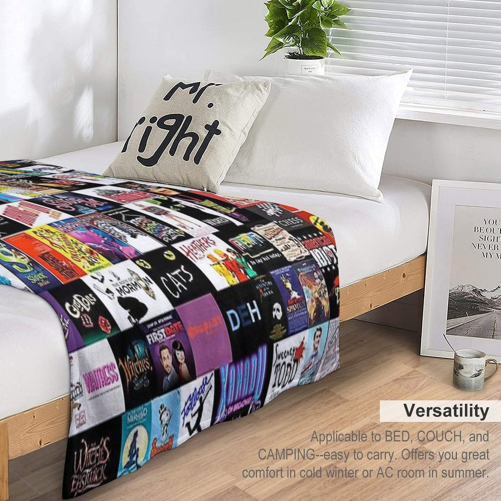 Musical Collage Shrink-resistant Throw Blanket