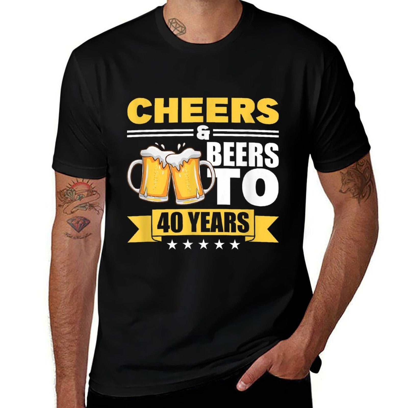 Cheers And Beers To 40 Years - 40th Birthday  Slim-fit Cut T-Shirt