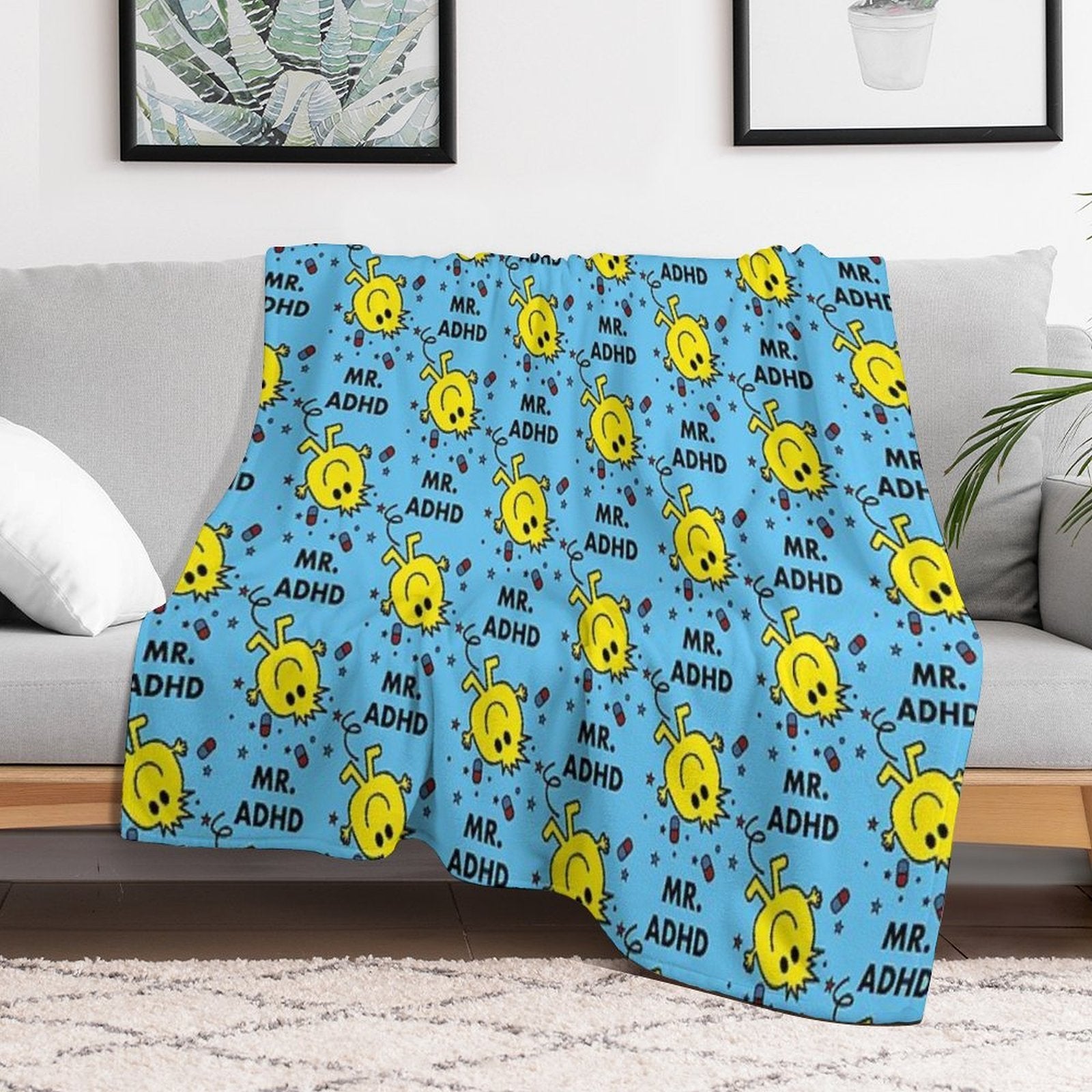 MR ADHD Easy Care Throw Blanket