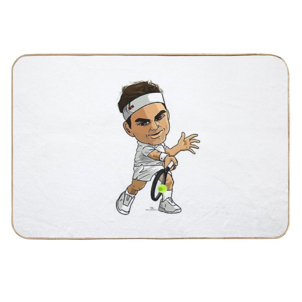 Roger Eyes on Ball  Eco-Friendly Bath Mat