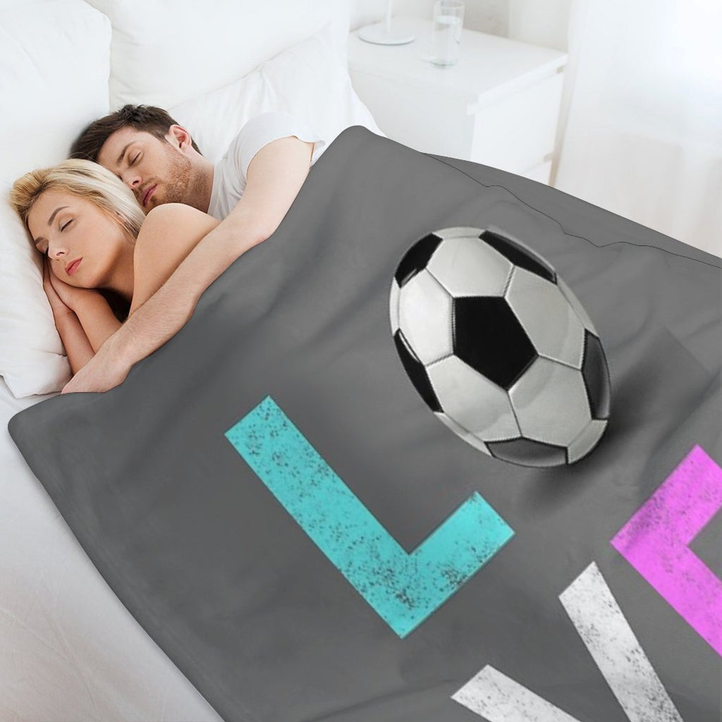 Cutest Girls LOVE SOccer Gift Design   We Love Soccer Comfort Throw Blanket