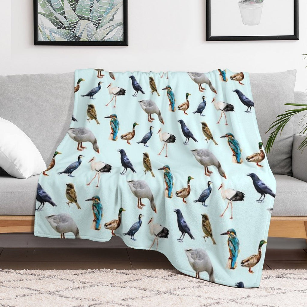 Bird Collection Quick-dry Throw Blanket