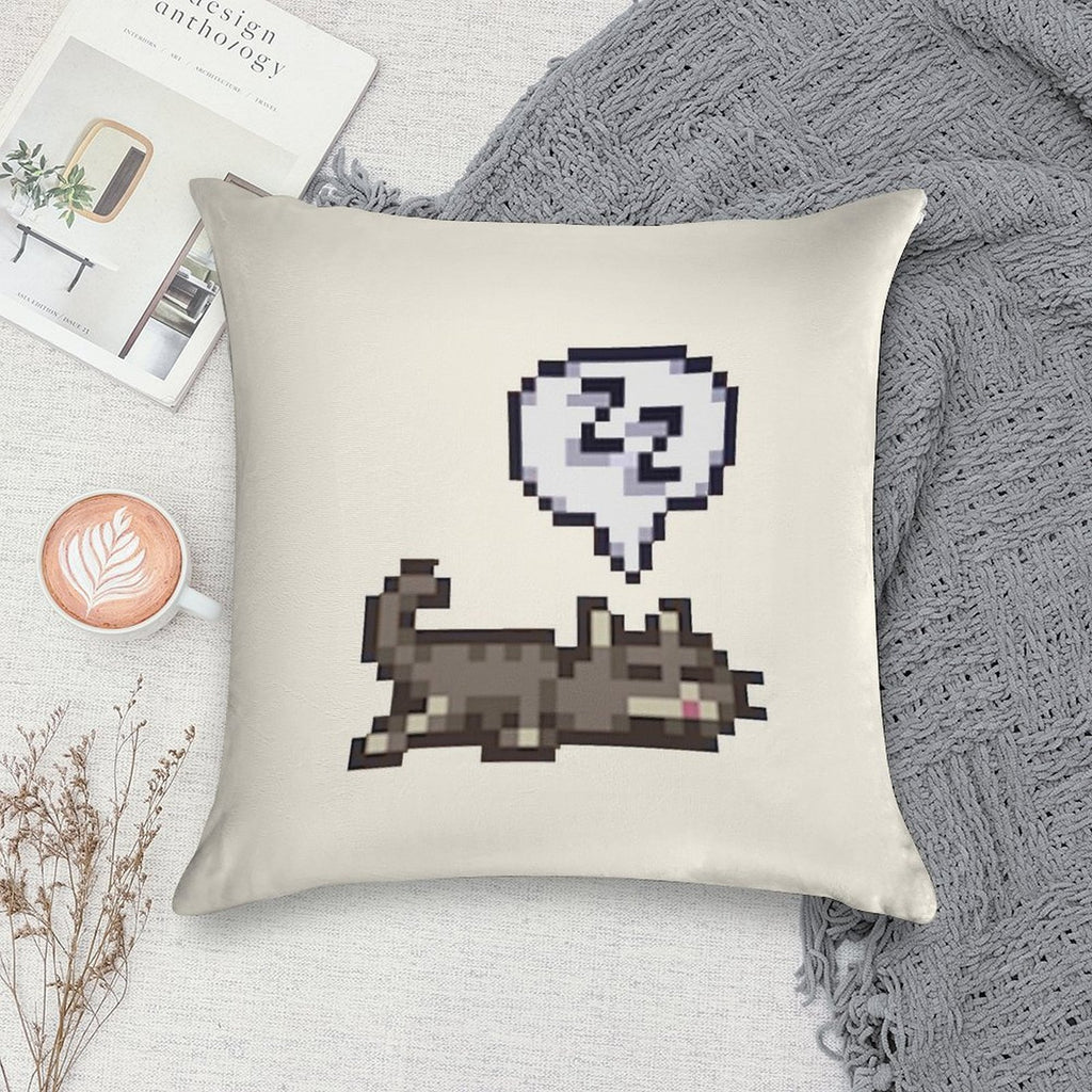 Stardew Valley Sleeping Cat Sploot Soft High-Density Material Throw Pillow