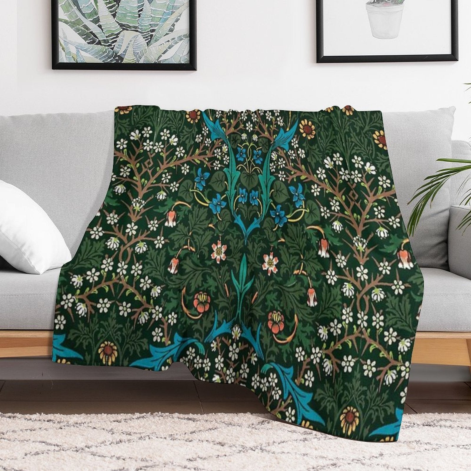 Blackthorn by William Morris, 1892 Compact Throw Blanket
