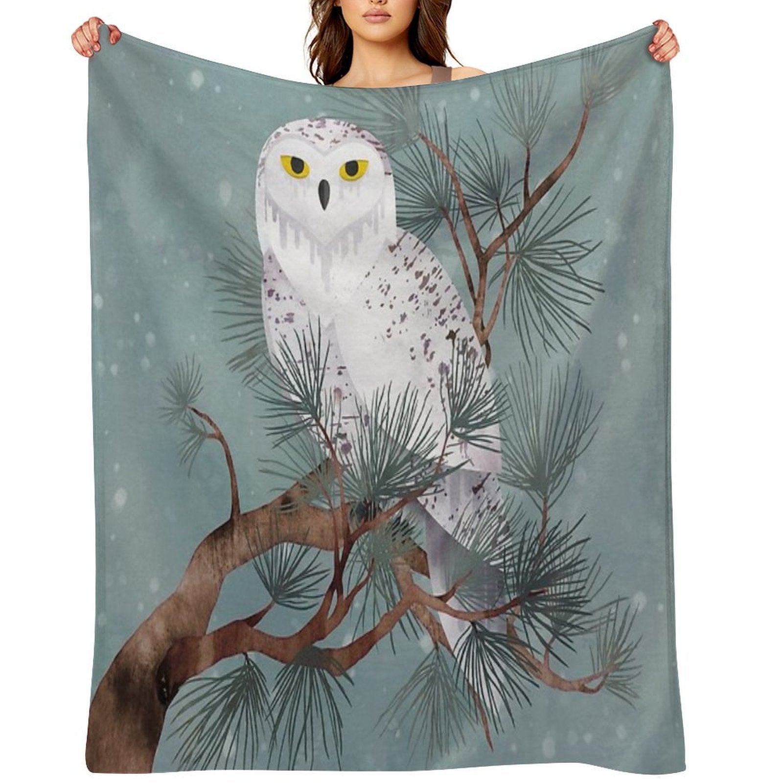 Snowy Gift-ready Throw Blanket