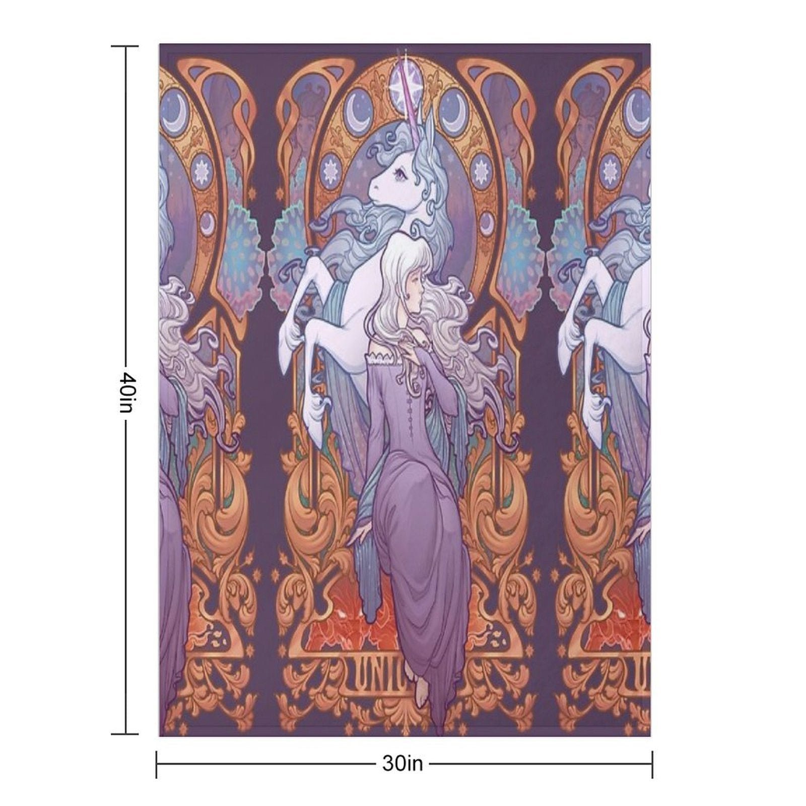 Lady Amalthea - The Last Unicorn Compact Throw Blanket