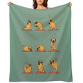 Pug Yoga Lightweight Throw Blanket