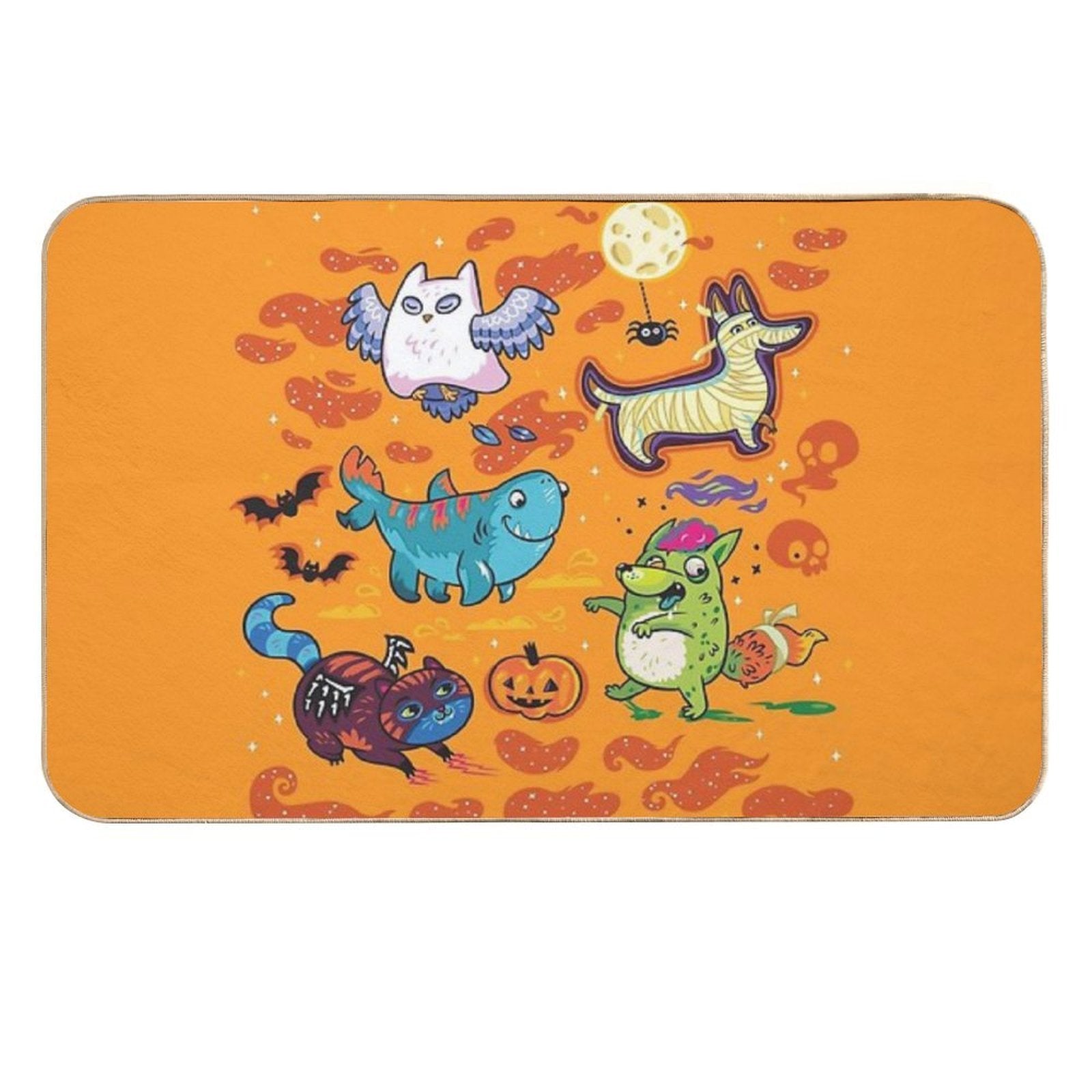 Crazy Halloween Night  Toxin-Free Bath Mat