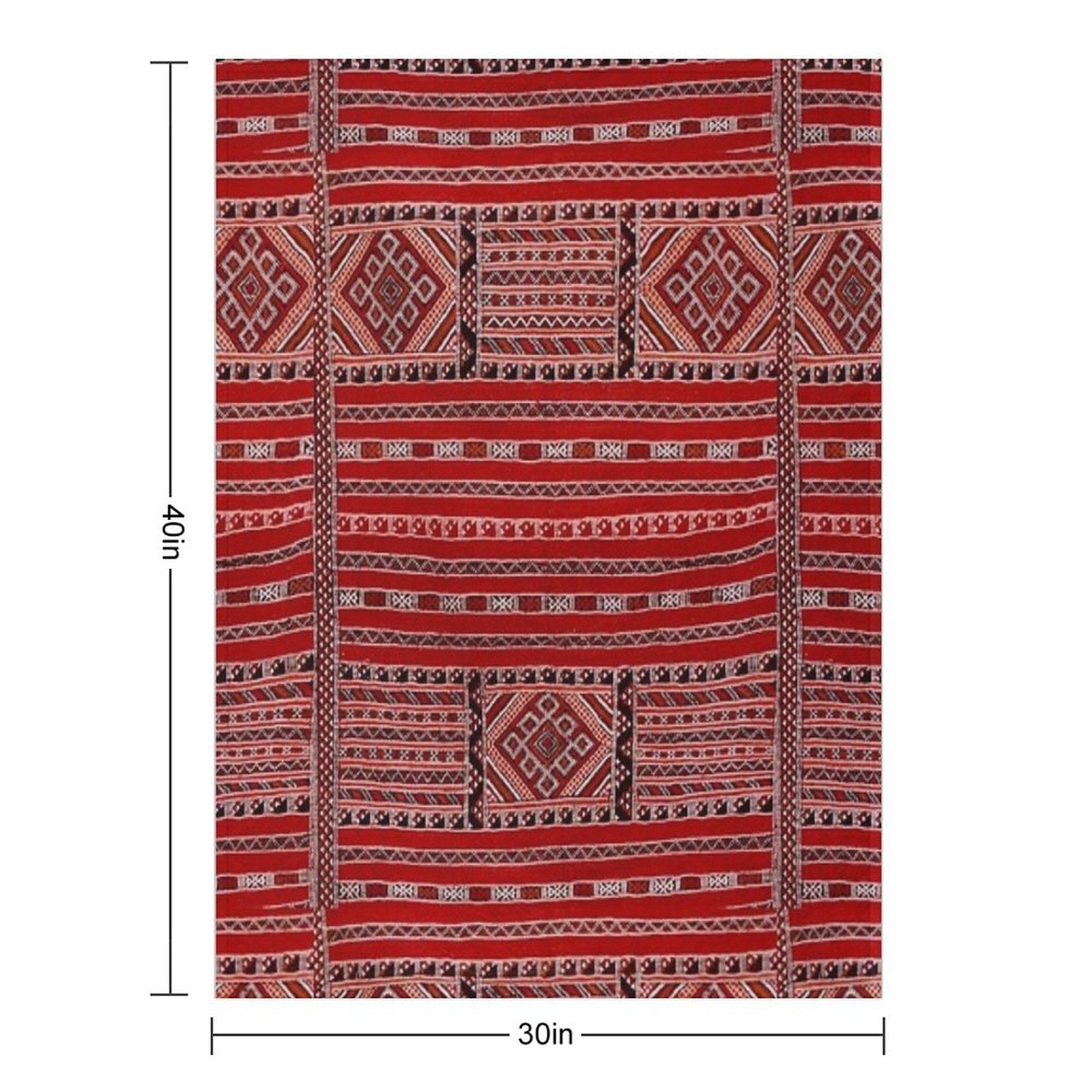 Vintage Moroccan Pattern - Warm Palette Multi-functional Throw Blanket