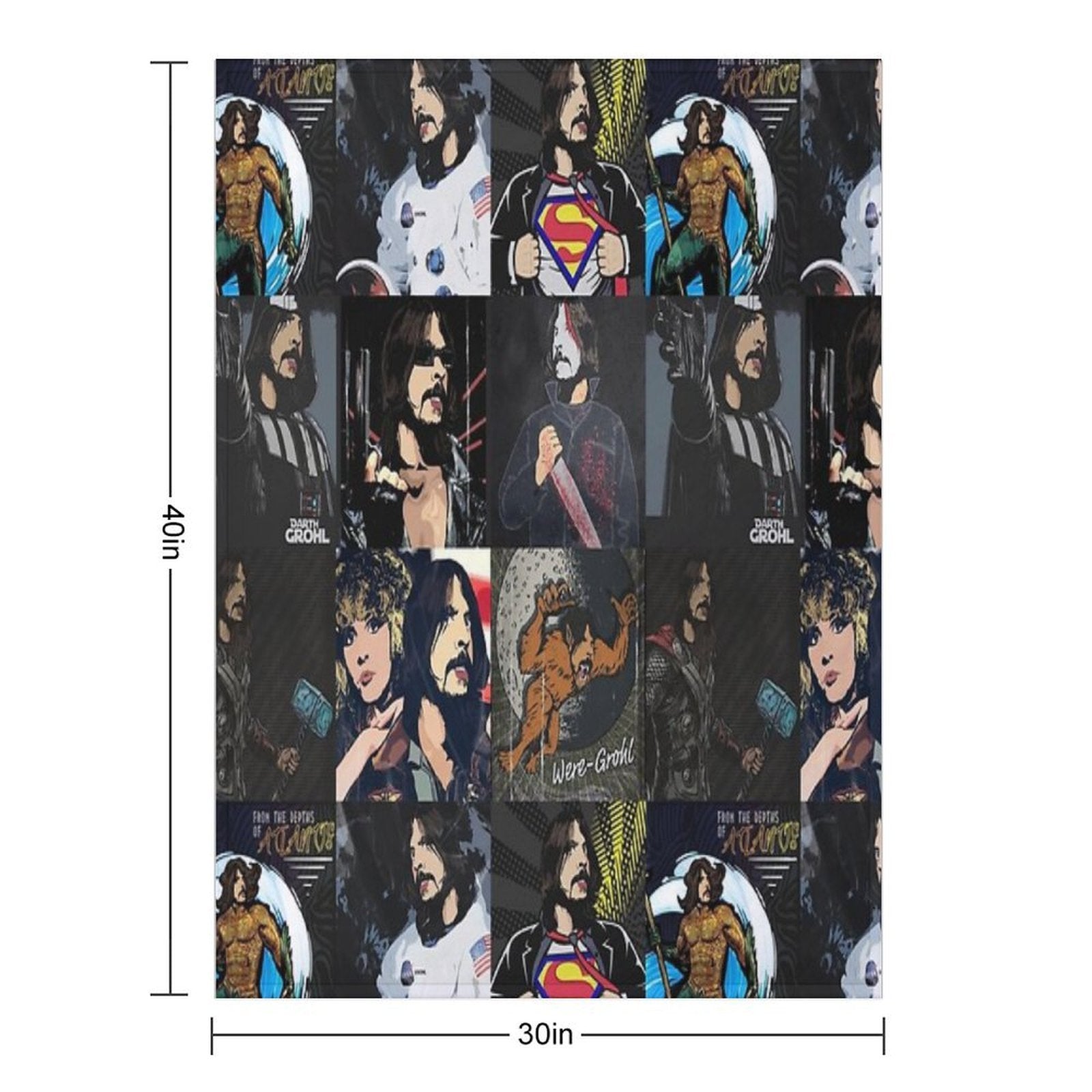 There Goes My Hero Collage Durable Throw Blanket