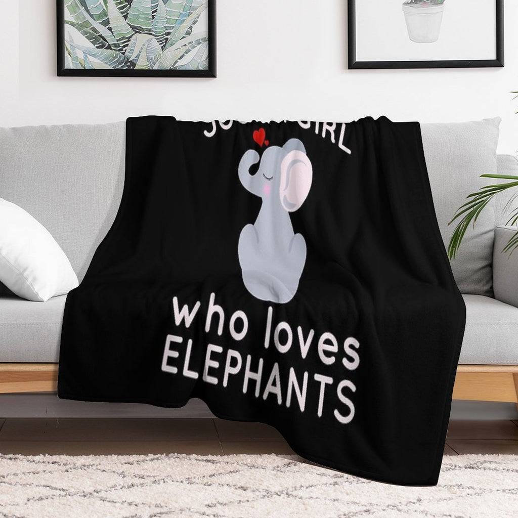 Just A Girl Who Loves Elephants All-season Throw Blanket