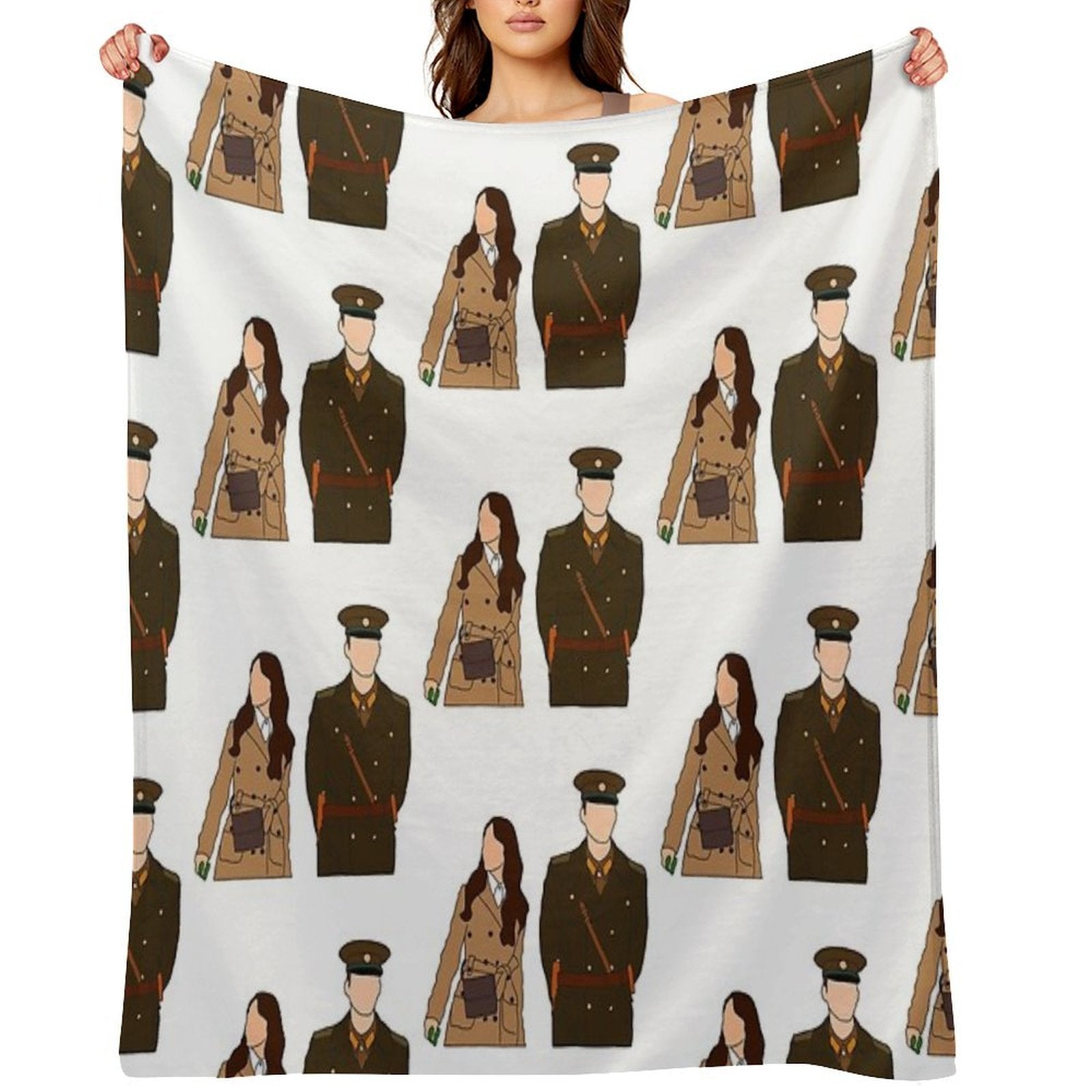 CRASH LANDING ON YOU Plush Throw Blanket