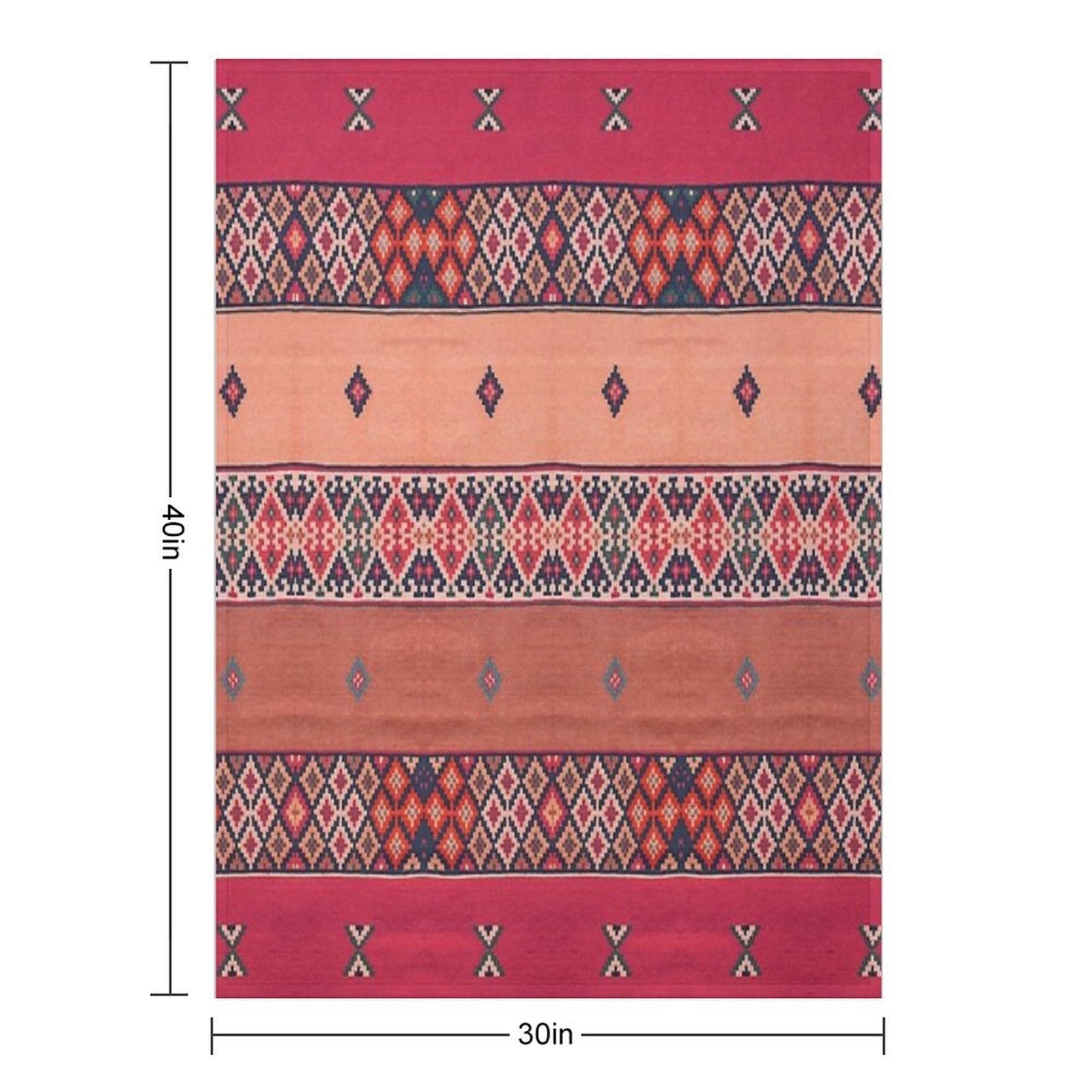 Traditional Moroccan Berber Design Lightweight Throw Blanket