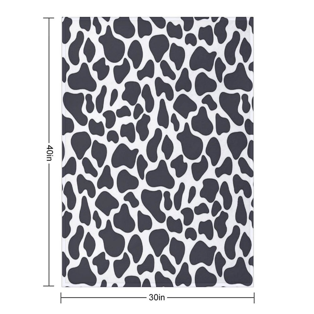 Simple Cow Like Pattern in Dark Slate Color Durable Throw Blanket