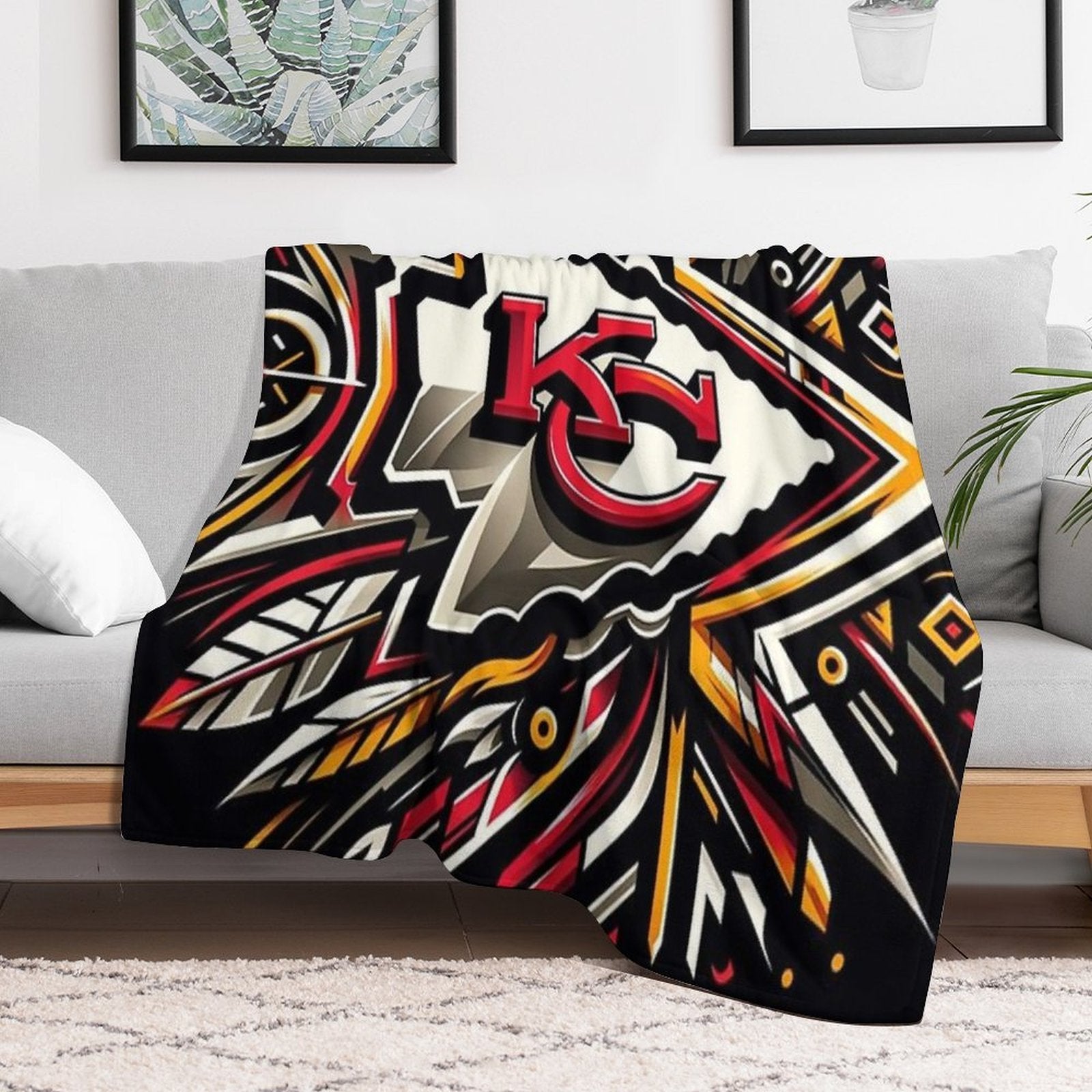 Chiefs Football Shrink-resistant Throw Blanket