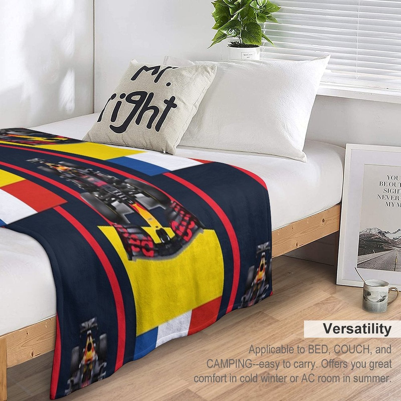 Team Max Verstappen Racing F1 Car  Formula One Machine-washable Throw Blanket