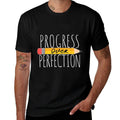 Motivational Progress Over Perfection Back to School Teacher  Tagless Design T-Shirt