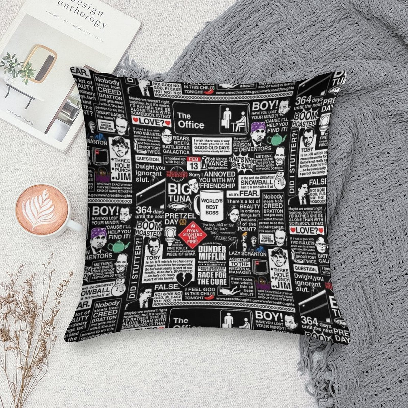 Wise Words From The Office - The Office Quotes Soft Bedroom Essential Throw Pillow