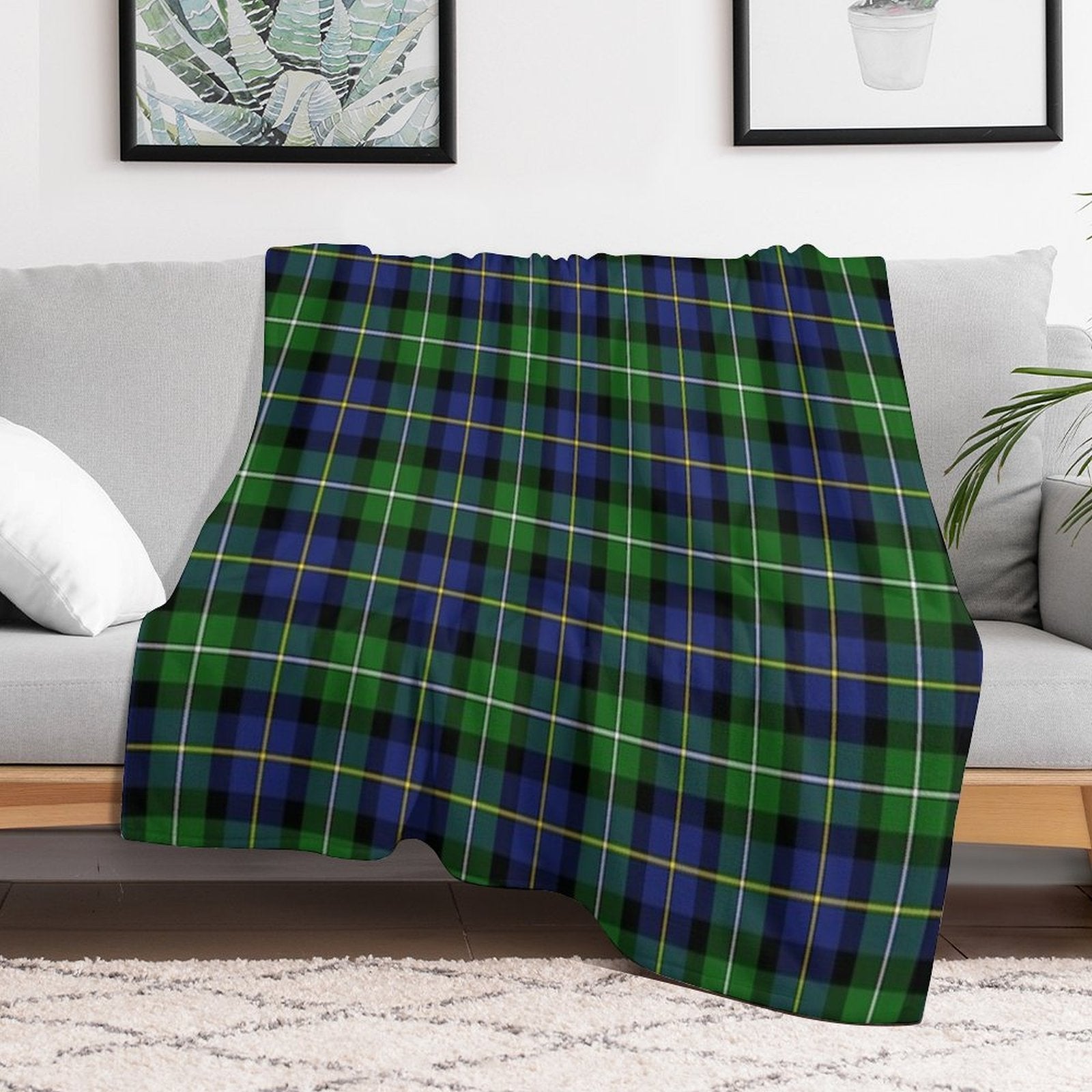 MCCORMICK Tartan  Irish Family Name, Ancestral Tartan Design Shrink-resistant Throw Blanket