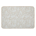 Seamless Line Drawing Whale Pattern Mint Green And Beige  Slip-Resistant Bath Mat