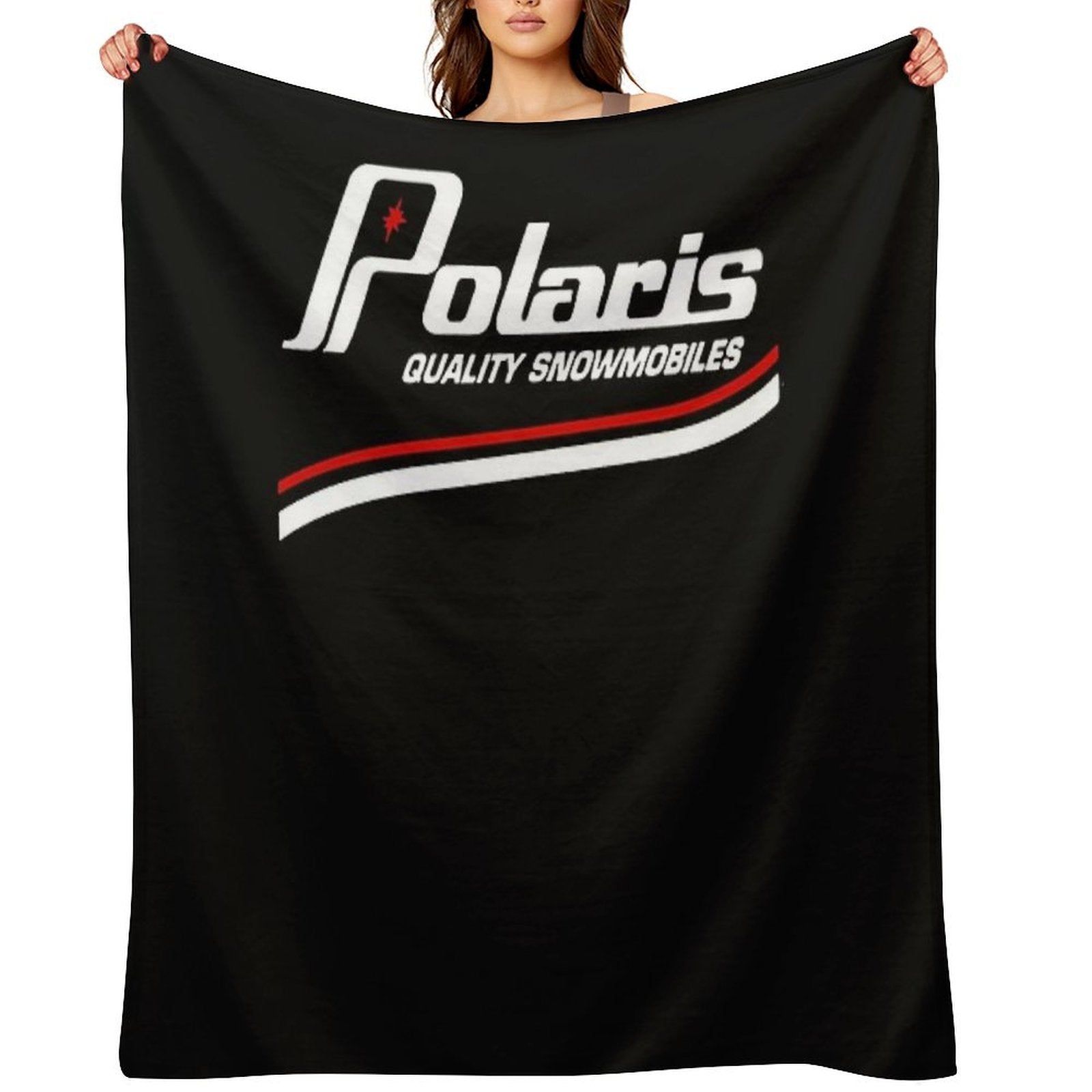 Vintage Polaris Snowmobiles USA All-season Throw Blanket