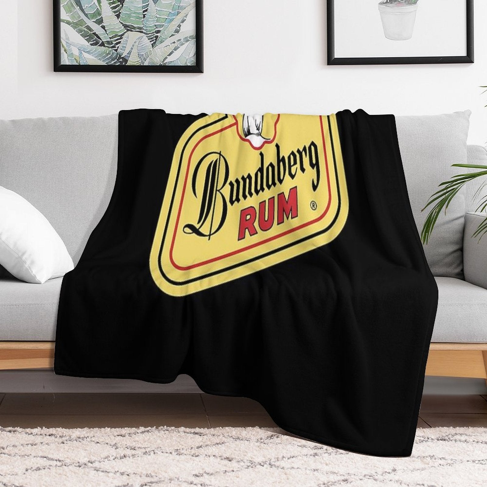 BEST SELLER Bundaberg Rum Logo Merchandise Easy Care Throw Blanket