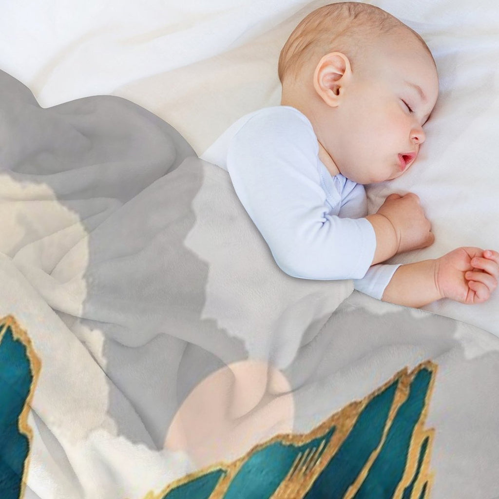 Golden Waterfall Comfort Throw Blanket