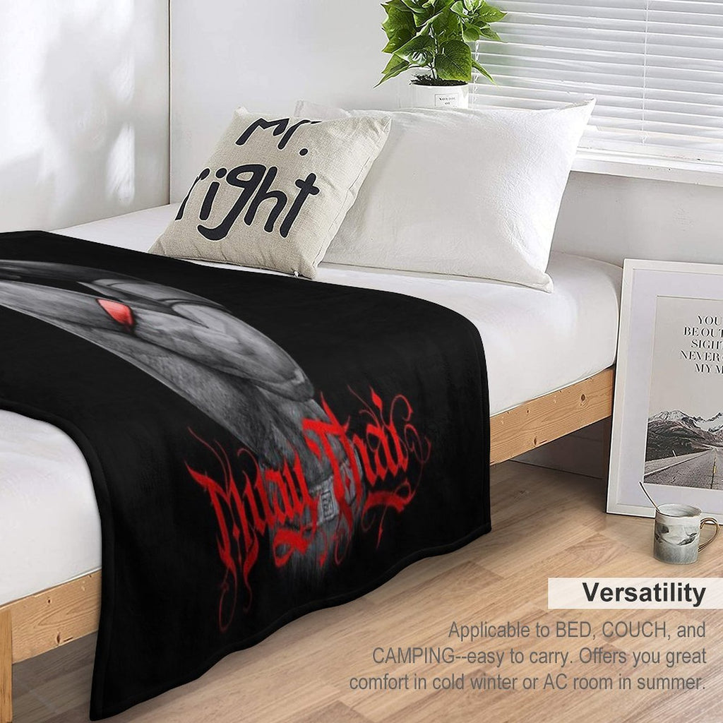 Muay Thai Boxing Fighter Anti-pilling Throw Blanket