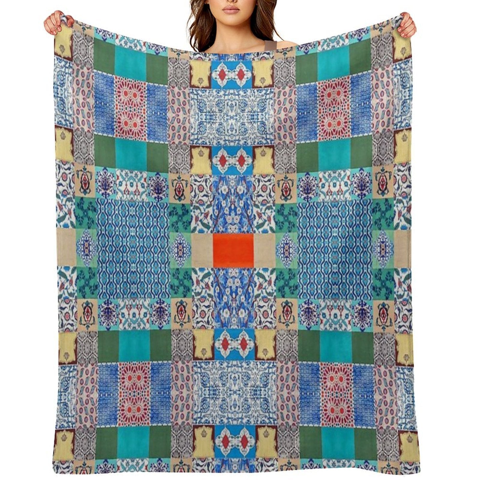 Geometric Abstract Pattern III Lightweight Throw Blanket