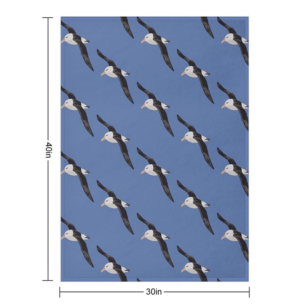 Black Browed Albatross Velvety-soft Throw Blanket