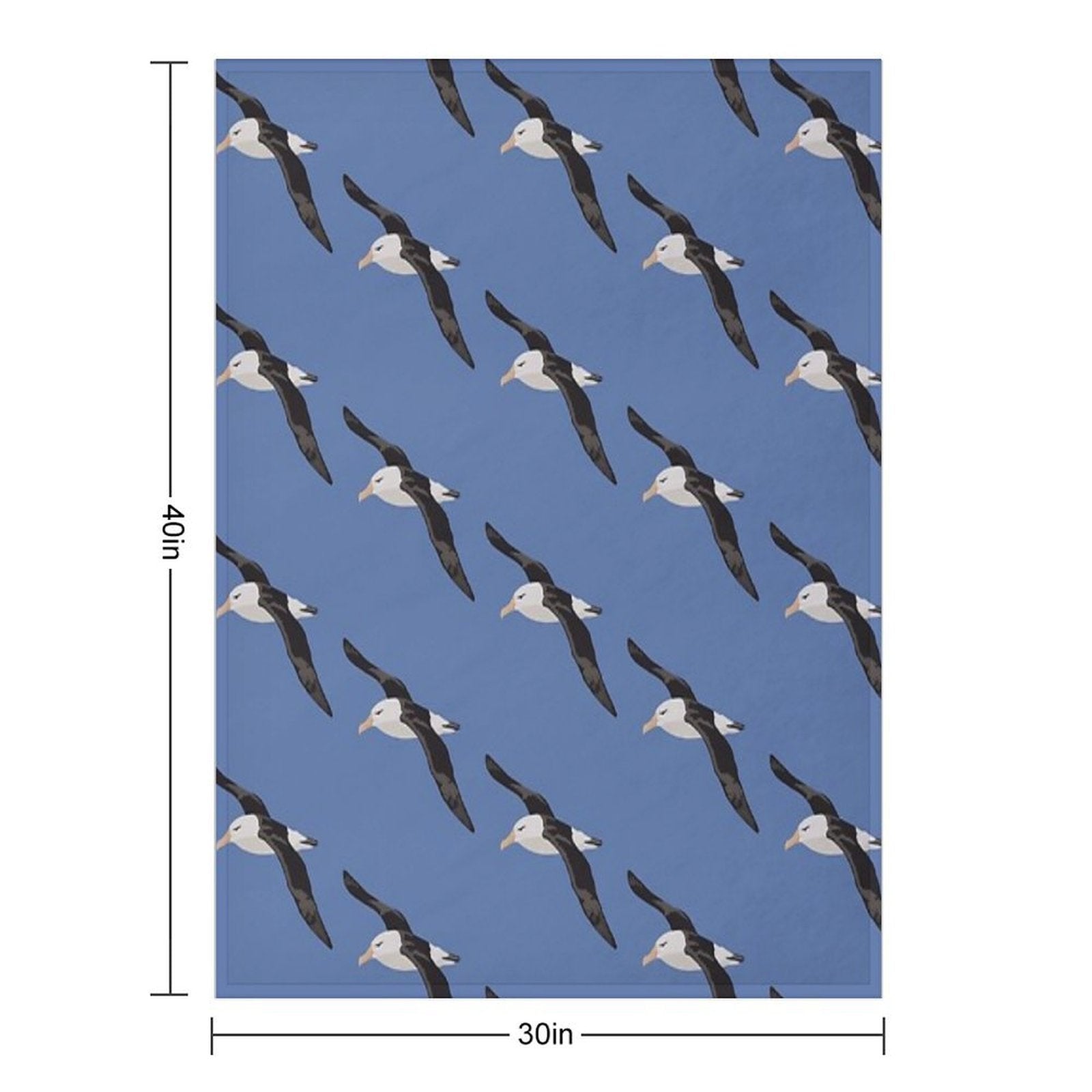 Black Browed Albatross Velvety-soft Throw Blanket