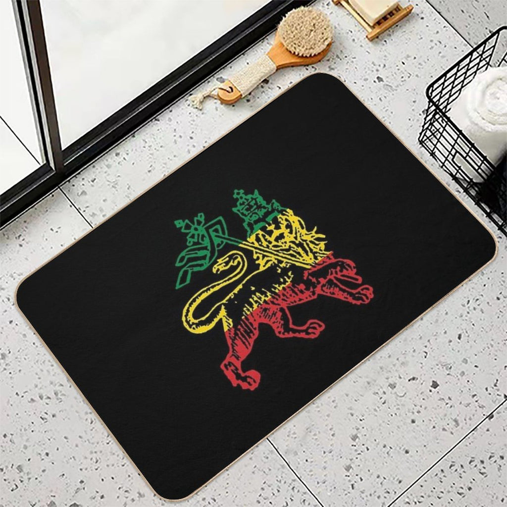 Lion of Judah Flag Ethiopia King Selassie Rasta  Multi-Purpose Bath Mat