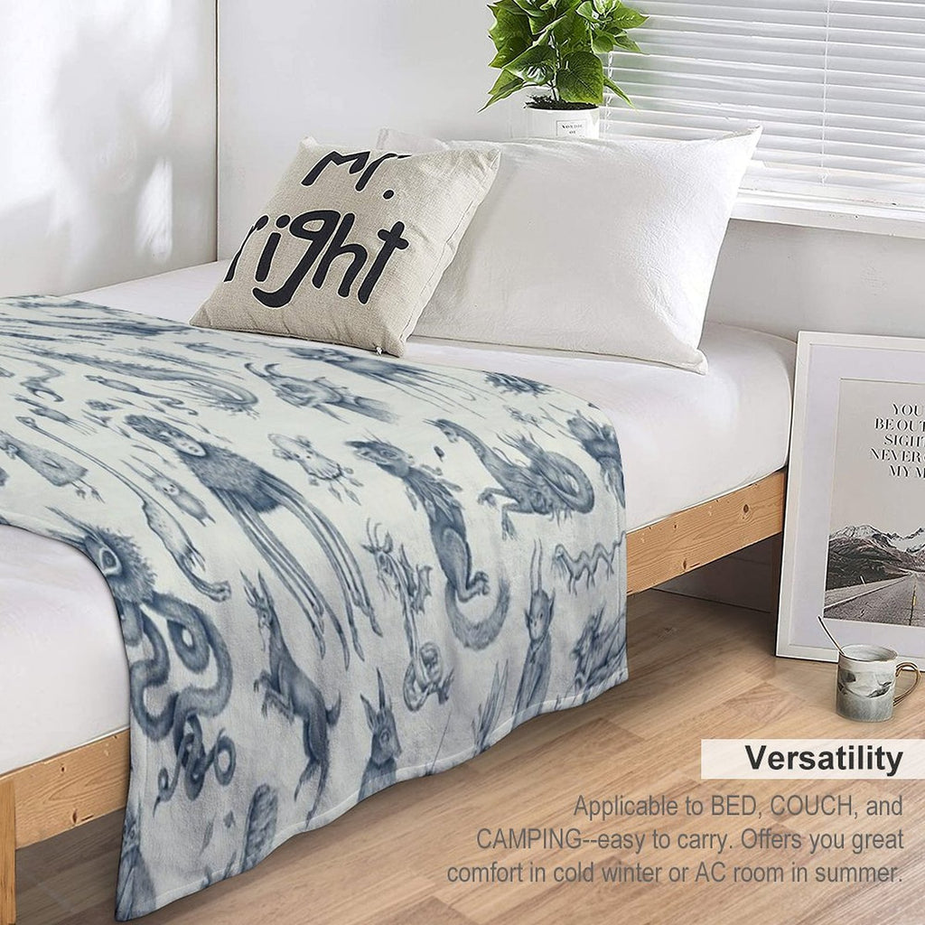 Beings And Creatures Premium Throw Blanket